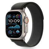 Tech-Protect Nylon Stripe til Apple Watch 6/7/8/9/10/SE/Ultra 1/2 (44/45/46/49 MM) - sort og orange