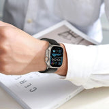 Tech-Protect Nylon Stripe Strap til Apple Watch 6 / 7 / 8 / 9 / 10 / SE / Ultra 1 / 2 (44 / 45 / 46 / 49 MM) - Grå
