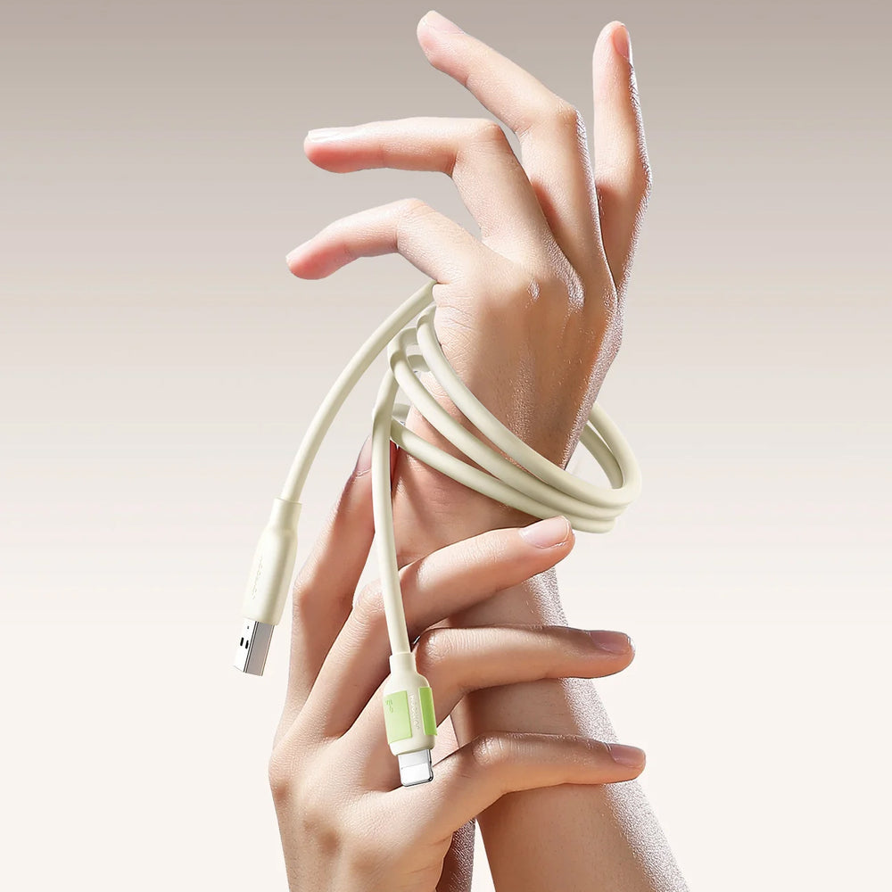 Joyroom S-A53 3A USB-A Cable - Lightning with Fluorescent Tip 2m - Beige