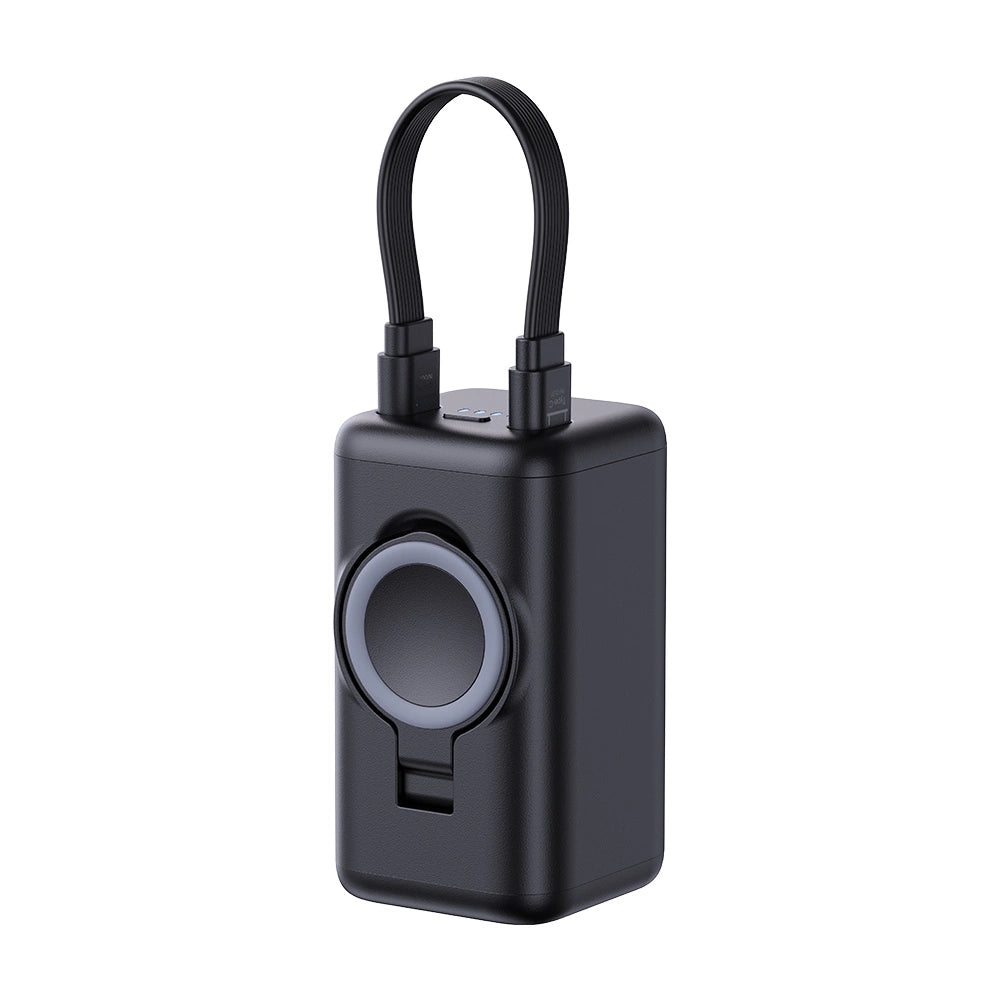 Joyroom JR-W13 5000mAh Wireless Power Bank til Apple Watch + USB-C og Lightning   Sort