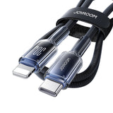 Joyroom S-A42 Crystal-Clear Series 30W USB-C - Lightning kabel 1,2 m - sort