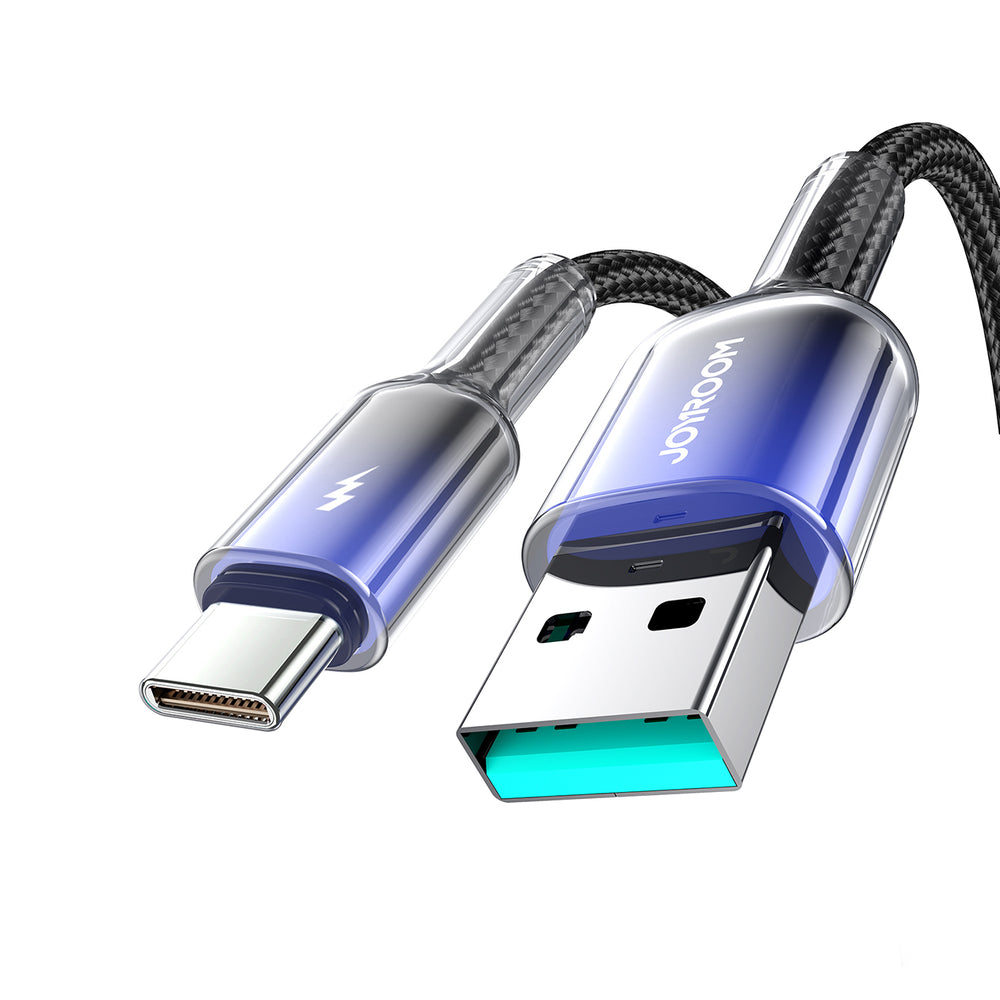Joyroom S-A42 Crystal-Clear Series 3A USB-A - USB-C cable 1.2m - black