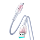 Joyroom S-A42 Crystal-Clear Series 3A USB-A - USB-C cable 1.2m - white