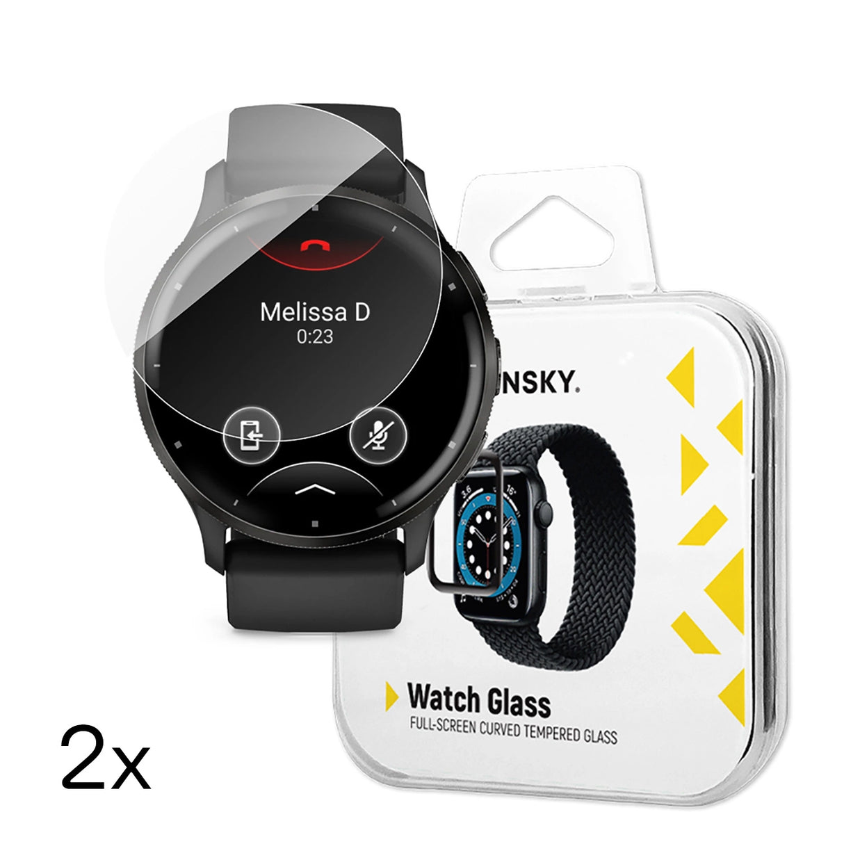 Wozinsky Full Glue temperet glas til Garmin Venu 3 45 mm (2 st.)