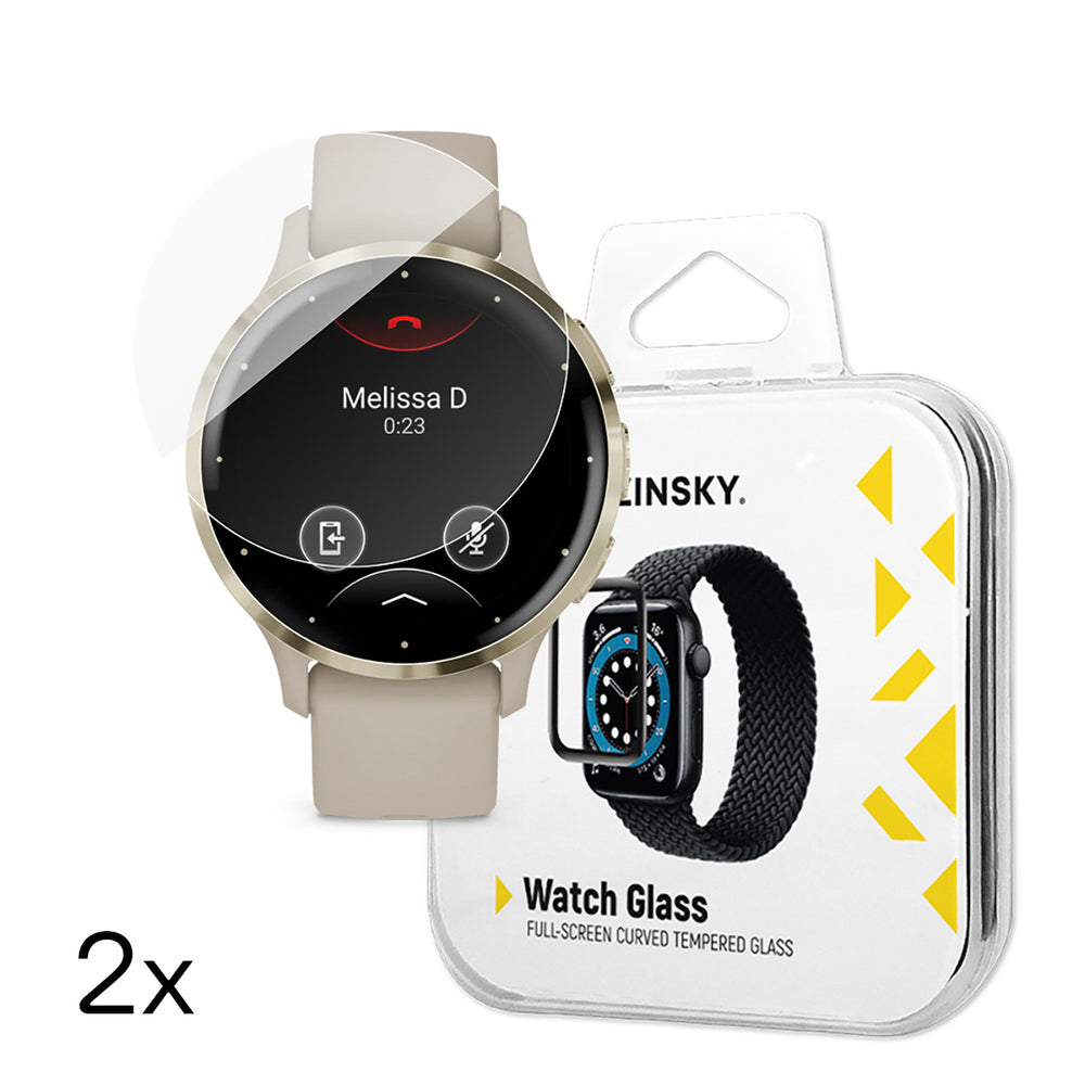 Wozinsky Full Glue temperet glas til Garmin Venu 3S 41mm (2 st.)
