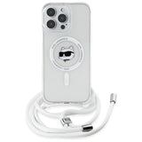 Karl Lagerfeld IML Choupette Head & Cord Magsafe Case for iPhone 16 Pro Max - Clear