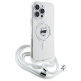 Karl Lagerfeld IML Choupette Head & Cord Magsafe Case for iPhone 16 Pro Max - Clear