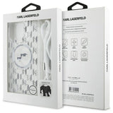 Karl Lagerfeld IML Crossbody Monogram Karl & Choupette Head MagSafe Case for iPhone 16 Pro Max - Clear