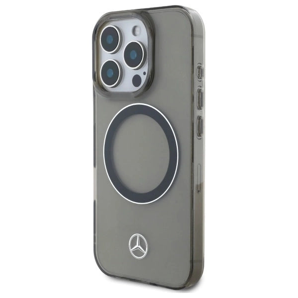 Mercedes Silver Ring MagSafe iPhone 16 Pro Max Case - sort