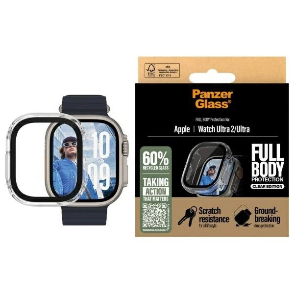 PanzerGlass Snappie Full Body tempereret glas til Apple Watch Ultra 2 - Clear
