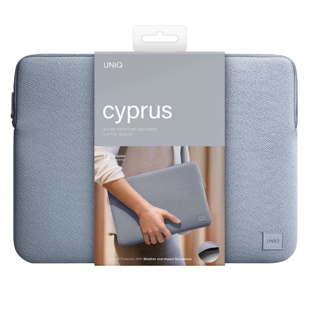 Uniq neopren laptopsleeve 14" Cypern Vandbestandige sag - blå