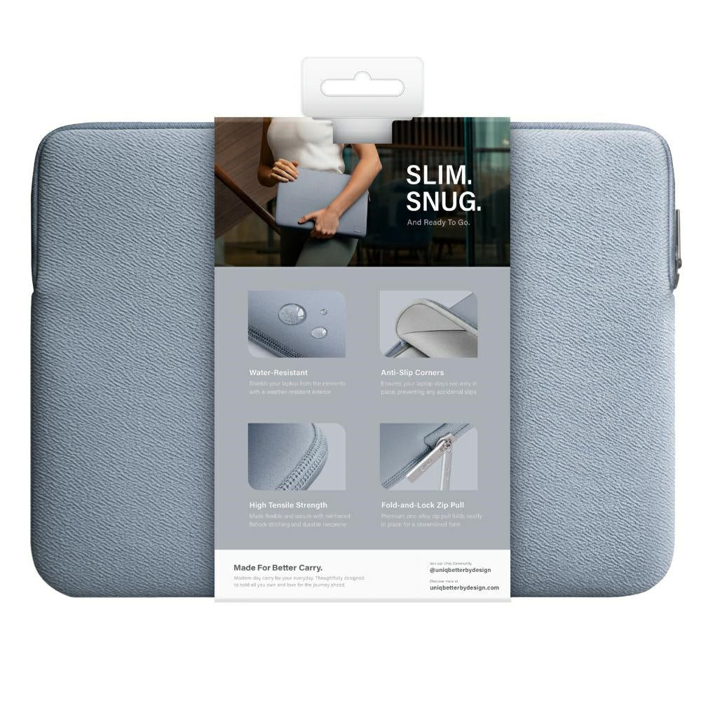 Uniq neopren laptopsleeve 14" Cypern Vandbestandige sag - blå