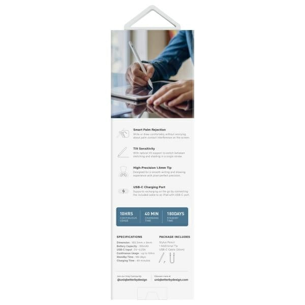 Uniq Pixo Lite 2.0 Magnetisk stylus til iPad - sort/grafit sort