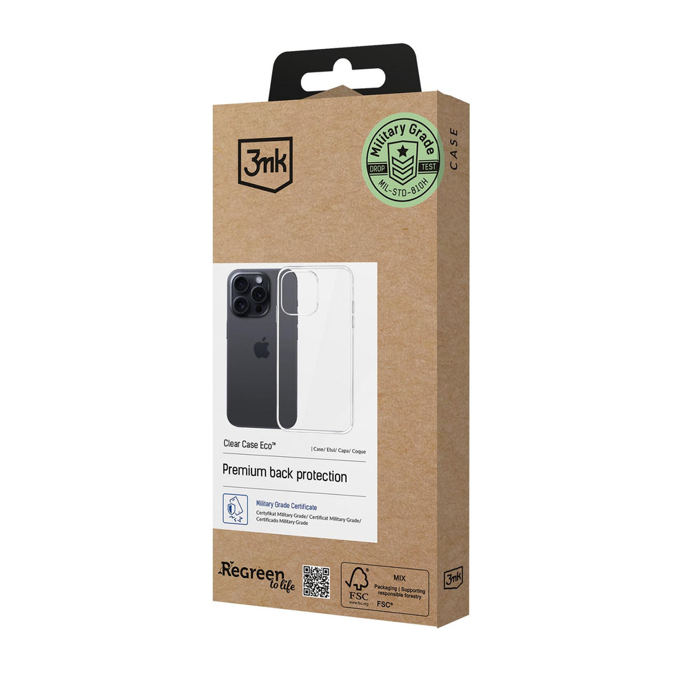 3mk Clear Case Eco til Apple iPhone 15 pro max - gennemsigtigt
