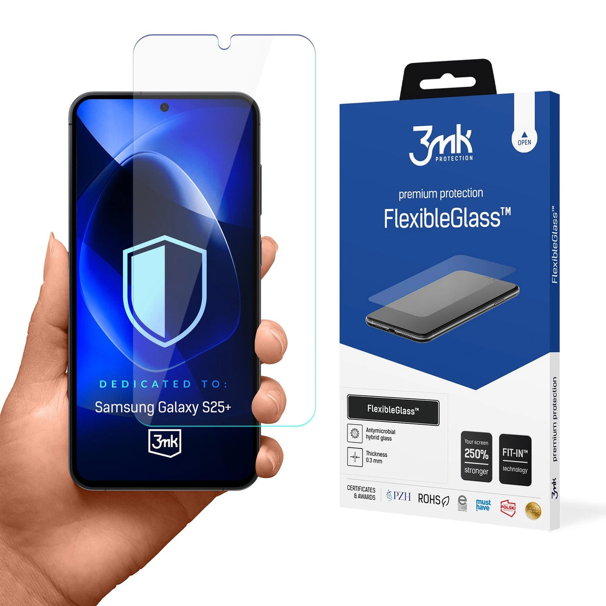 Hybridglas 3mk FlexibleGlass til Samsung Galaxy S25+