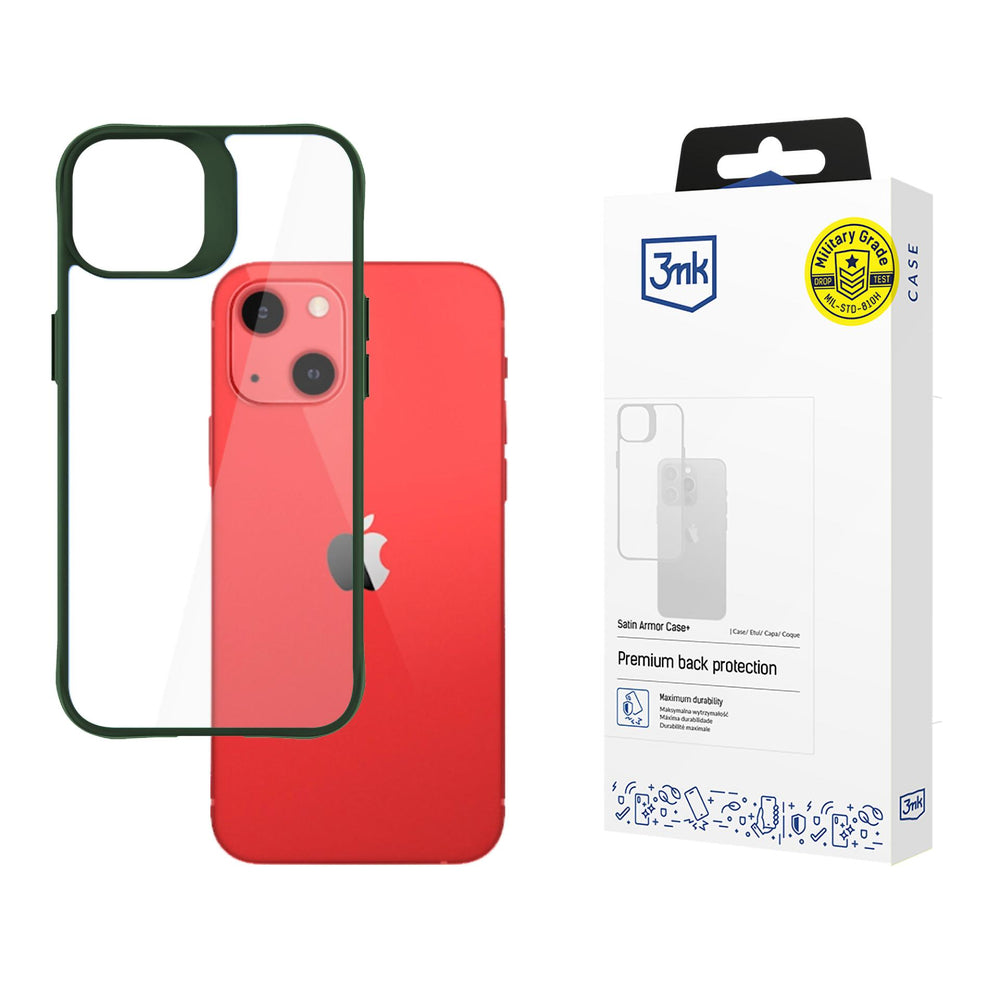 3mk Satin Armor Case+ Grøn til Apple iPhone 13 - gennemsigtig