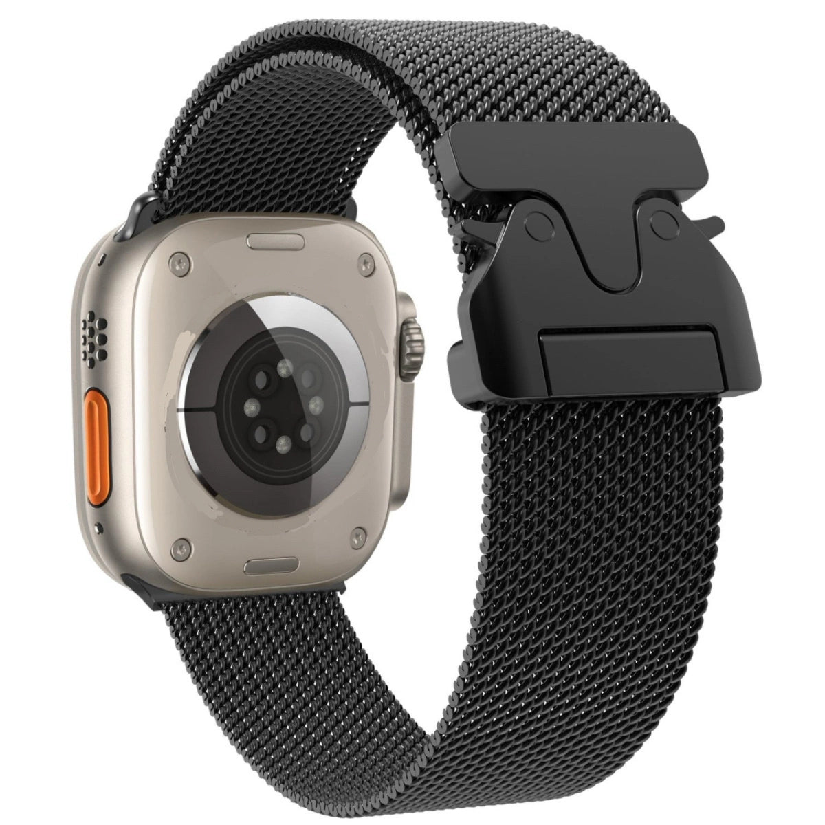 Titanium Milanese Loop Armbånd 42/44/45/46/49 mm - sort