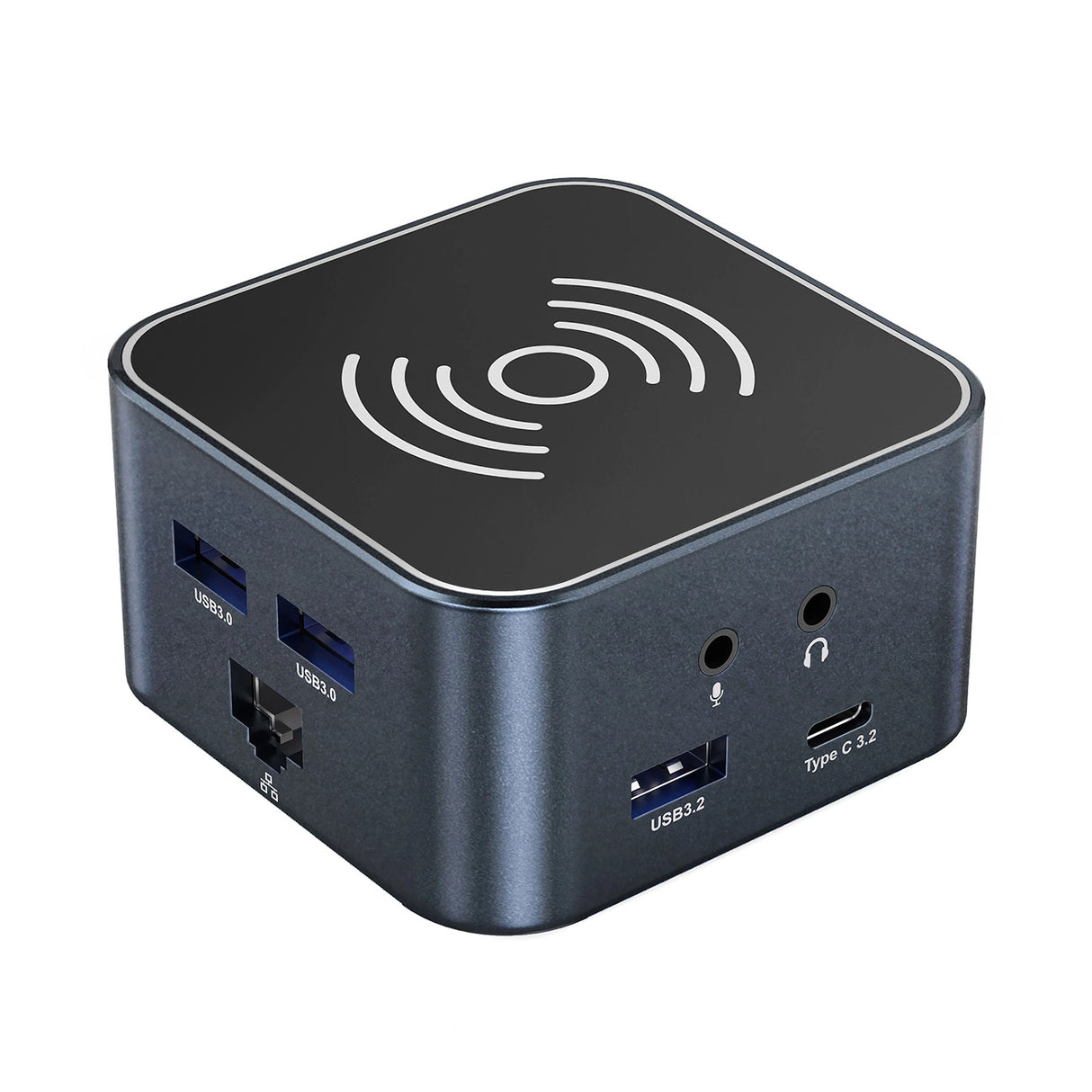 Hub USB-C 12 i 1 Wozinsky WHBC09Y8S multifunktionel, med trådløs opladningsfunktion, aluminium, med 15 cm kabel - grå