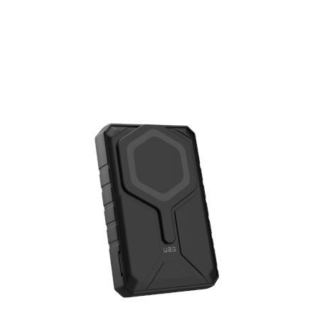 UAG Rugged 10K Powerbank - 10000 mAh med stativ, 10W trådløs opladning, MagSafe-kompatibel, kabel inkluderet - sort