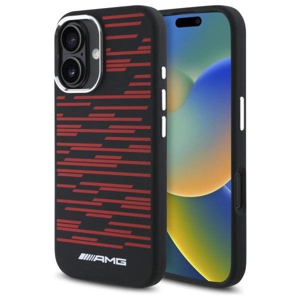AMG Silicone Graphics MagSafe case til iPhone 16 - sort