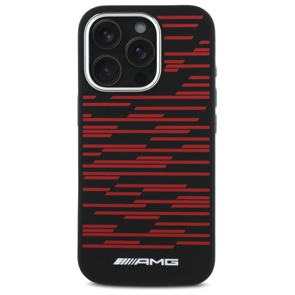 AMG Silicone Graphics MagSafe Case til iPhone 16 Pro Max - sort