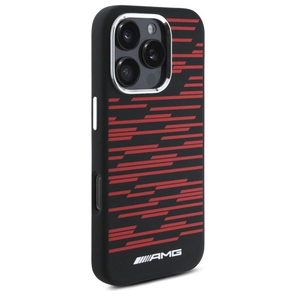 AMG Silicone Graphics MagSafe Case til iPhone 16 Pro Max - sort