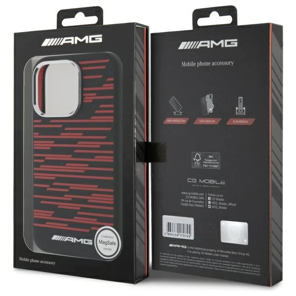 AMG Silicone Graphics MagSafe Case til iPhone 16 Pro Max - sort