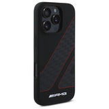 AMG Checkered Flag Pattern MagSafe Case til iPhone 16 Pro Max - sort