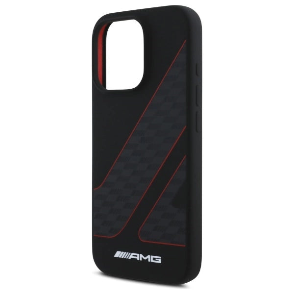 AMG Checkered Flag Pattern MagSafe Case til iPhone 16 Pro Max - sort