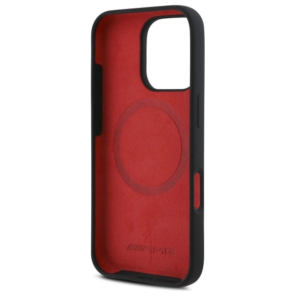 AMG Checkered Flag Pattern MagSafe Case til iPhone 16 Pro Max - sort