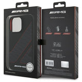 AMG Checkered Flag Pattern MagSafe Case til iPhone 16 Pro Max - sort