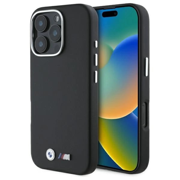 BMW M Smooth Full Wrapped Metal MagSafe Case til iPhone 16 Pro - sort