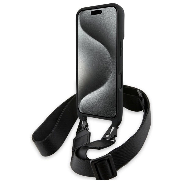 BMW M Edition Carbon Stripe & Strap iPhone 16 Plus Case - sort