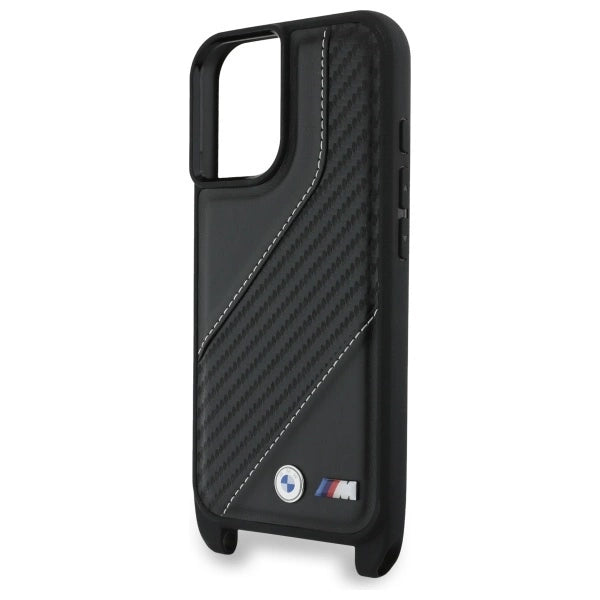 BMW M Edition Carbon Stripe & Strap iPhone 16 Plus Case - sort