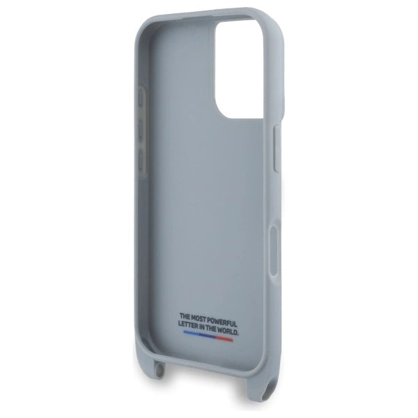 BMW M Edition Carbon Stripe & Strap iPhone 16 Case - Grå