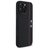BMW silikone Hexagon Red Line MagSafe Case til iPhone 16 Pro Max - sort