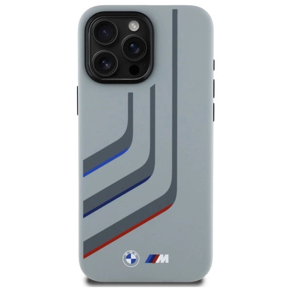 BMW Silicone Turning Lines MagSafe Case til iPhone 16 Pro Max - Grå
