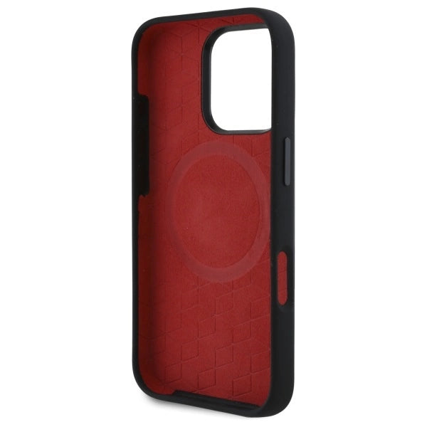 BMW Silicone Random Lines MagSafe Case til iPhone 16 Pro Max - sort