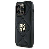 DKNY Quilted Stack Logo iPhone 14 Pro Case - sort