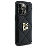 DKNY Quilted Stack Logo iPhone 14 Pro Case - sort