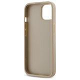 DKNY Quilted Stack Logo iPhone 14 Case - Beige