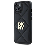 DKNY Quilted Stack Logo iPhone 14 Case - sort