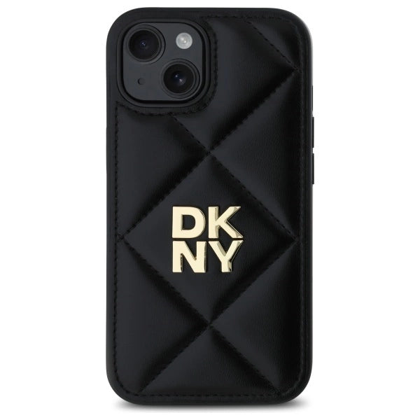 DKNY Quilted Stack Logo iPhone 14 Case - sort