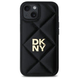 DKNY Quilted Stack Logo iPhone 14 Case - sort