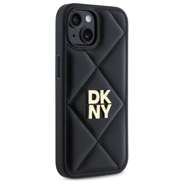 DKNY Quilted Stack Logo iPhone 14 Case - sort