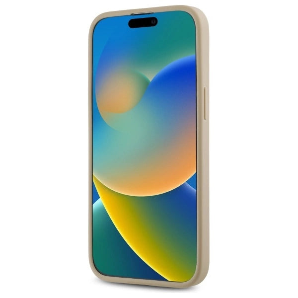 DKNY Quilted Stack Logo iPhone 14 Pro Max Case - Beige