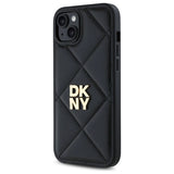 DKNY Quilted Stack Logo iPhone 15 Plus Case - sort