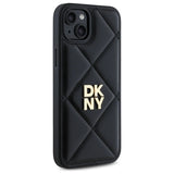 DKNY Quilted Stack Logo iPhone 15 Plus Case - sort