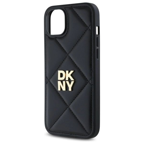 DKNY Quilted Stack Logo iPhone 15 Plus Case - sort