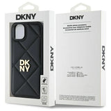 DKNY Quilted Stack Logo iPhone 15 Plus Case - sort